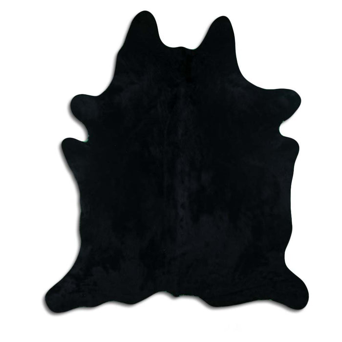 Hair-On Cowhide Rug Dyed Black