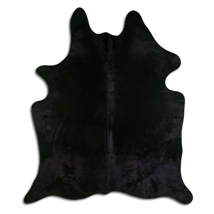 Hair-On Cowhide Rug Dyed Black