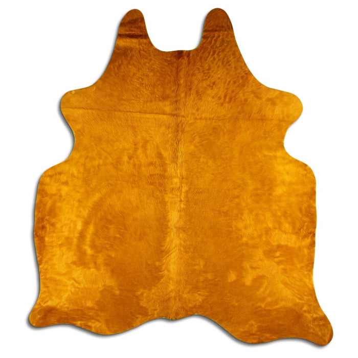 Hair-On Cowhide Rug Dyed Yellow
