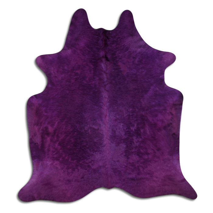 Hair-On Cowhide Rug Dyed Purple