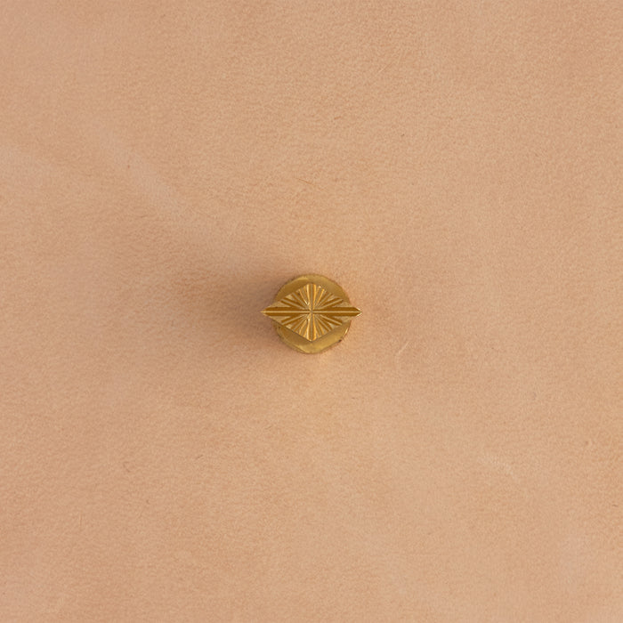 Sello de latón con forma de diamante Sunburst