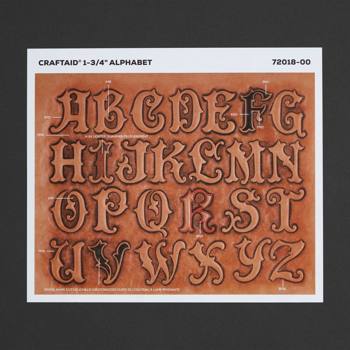 Alfabeto Craftaid® 1-3/4" (4,4 cm)