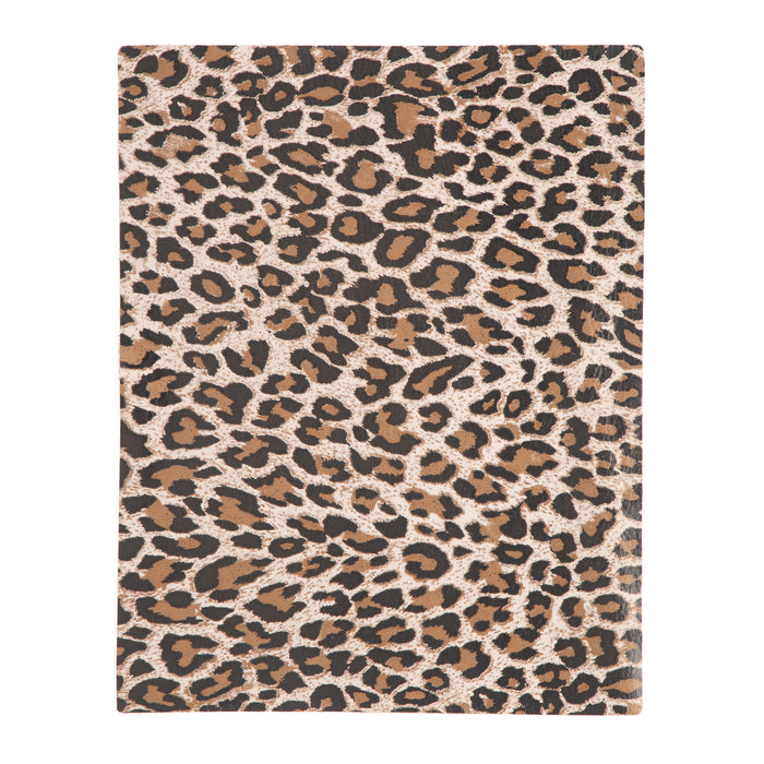 Printed Nubuck Leopard Stone Craft Cut