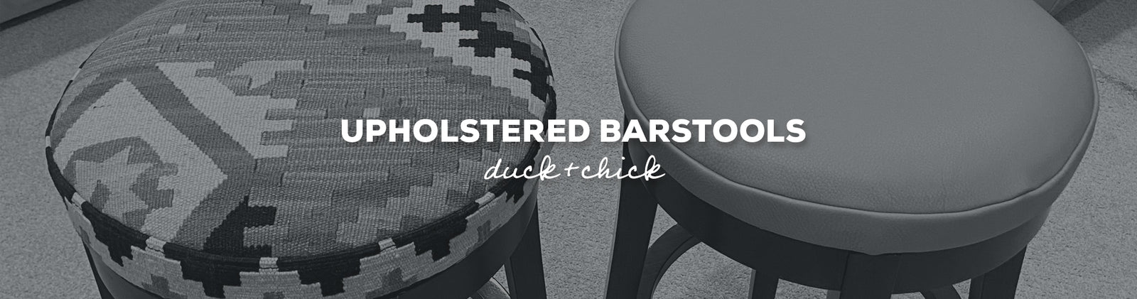 Idée cadeau : tabouret de bar rembourré avec canard + poussin