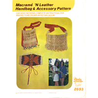2693 Sac à main et accessoire en cuir Macrame N Pattern 2