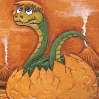 Bébé dinosaure dans l'oeuf