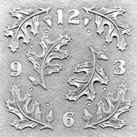 Clock Oak Leaf Design