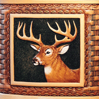 Deer Basketweave Tooled Design