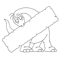 Dino Name Tag Pattern