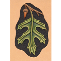 Eco-Flo Leather Dye on Oak Leaf