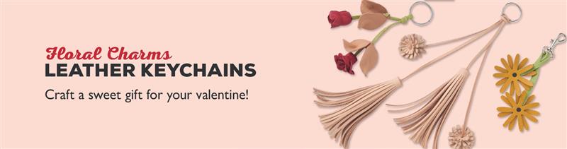 Introducing Floral Charms: Leather Keychains with a Creative Touch