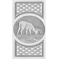 Diseño de tejido de cesta de ciervos pastando