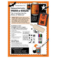 Halloween Non Tooling Koozie or Pouch Lesson Plan
