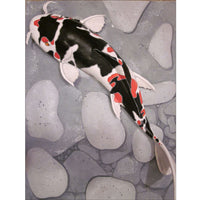 Koi Fish Leather Sculpture