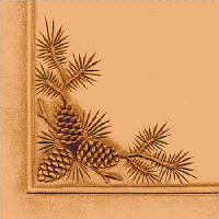 Esquina de cono de pino Laier