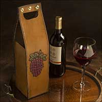 Pin on Leather wine carrier