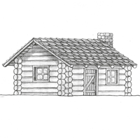 Log Cabin Sketch