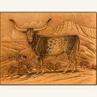 Longhorn Carving Pattern by Al Stohlman