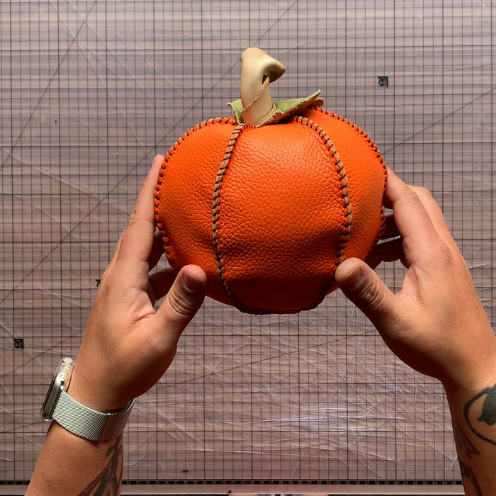 Elevate Your Autumn Décor with Leather Pumpkins