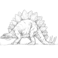 Esquisse de stégosaure