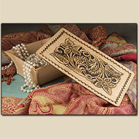 Patrón de caja de cuero con estilo