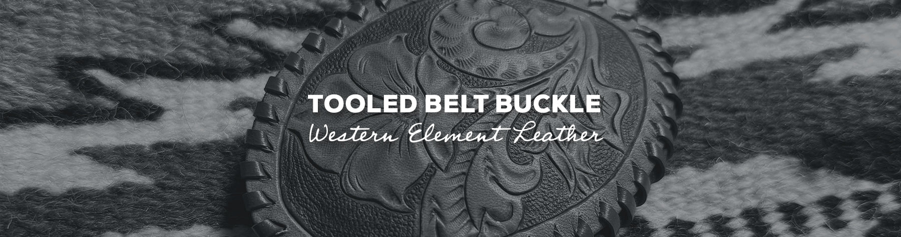 Gift Idea: Tooled Belt Buckle with Western Element Leather