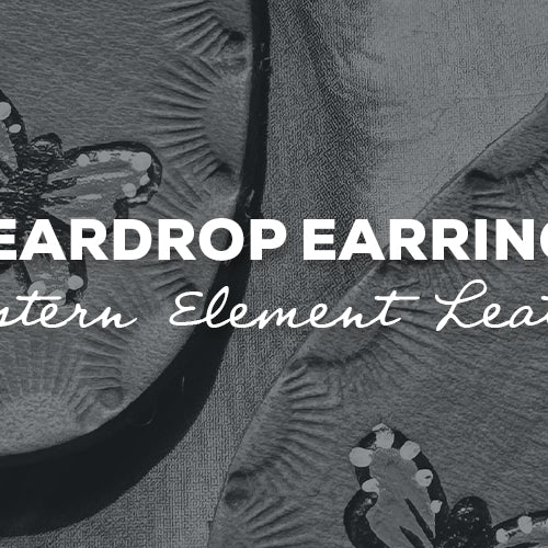 Gift Idea: Teardrop Earrings With Western Element Leather