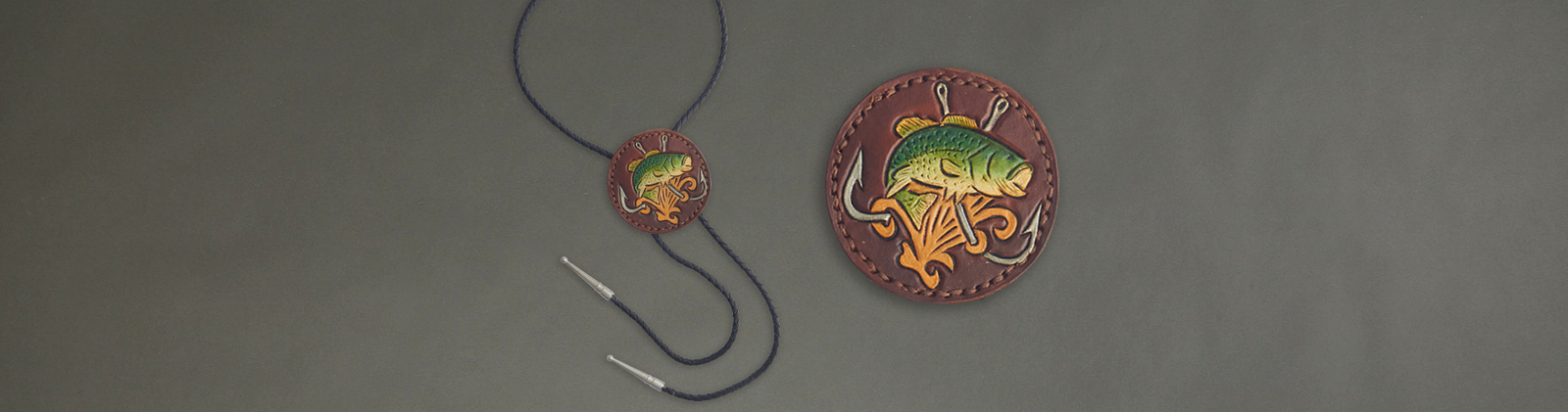 Gift Idea: Tooled Bolo Tie with The Copper Bass