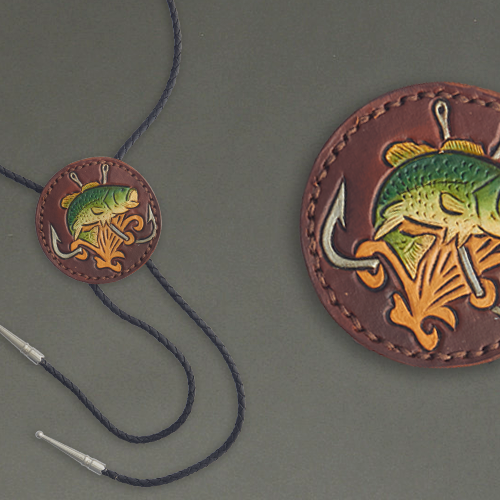 Gift Idea: Tooled Bolo Tie with The Copper Bass
