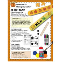 Plan de cours sur le bracelet sans outillage de Thanksgiving