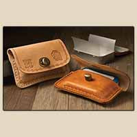 Étain Boîte En Cuir Cas