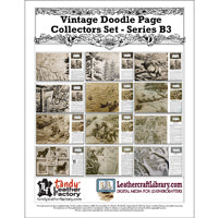 Ensemble de collectionneurs de pages Doodle Vintage - Série B3
