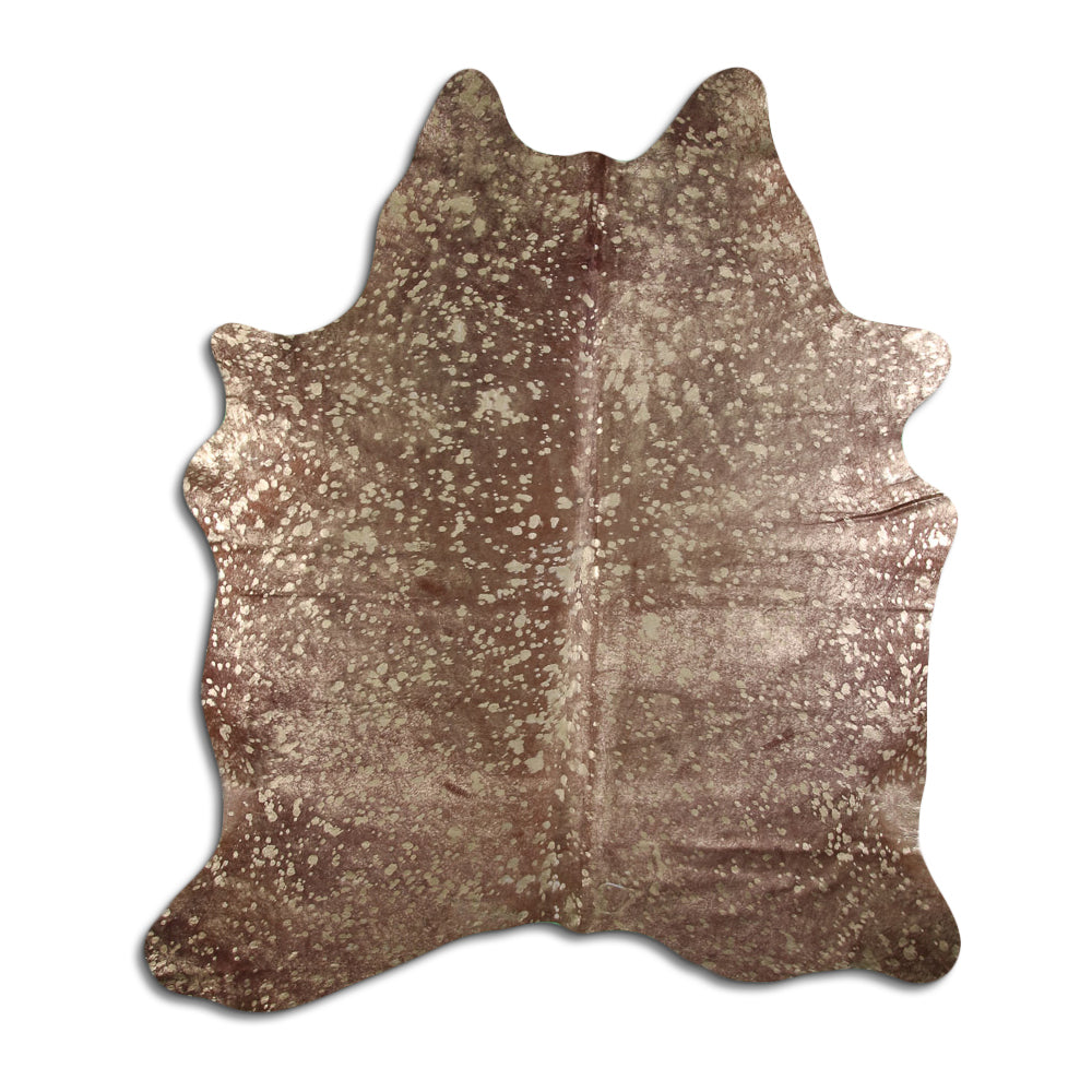 HairOn Cowhide Rug Gold Metallic On Brown — Tandy Leather, Inc.