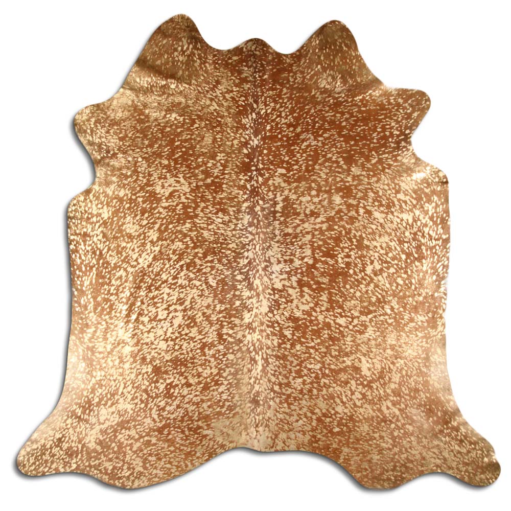 HairOn Cowhide Rug Gold Metallic On Brown — Tandy Leather, Inc.