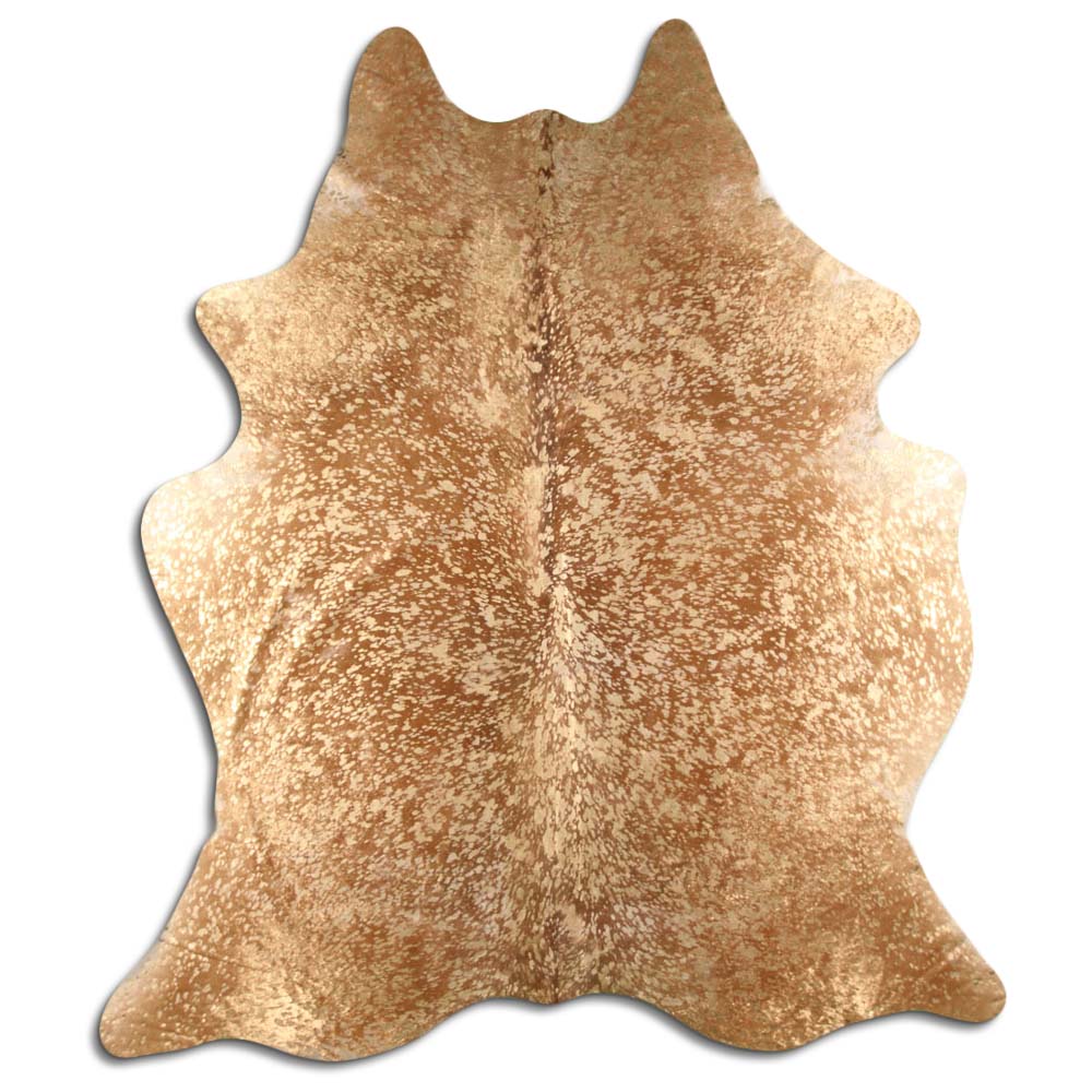 HairOn Cowhide Rug Gold Metallic On Brown — Tandy Leather, Inc.