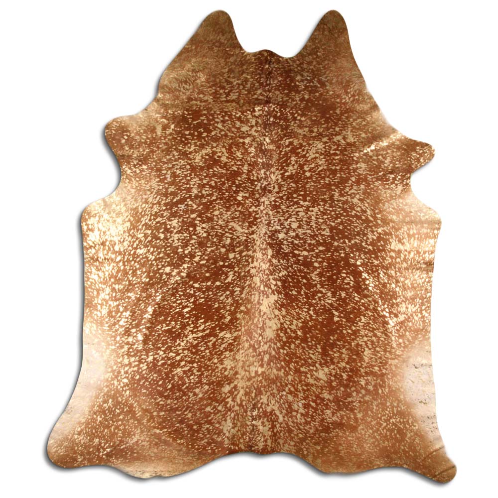 HairOn Cowhide Rug Gold Metallic On Brown — Tandy Leather, Inc.