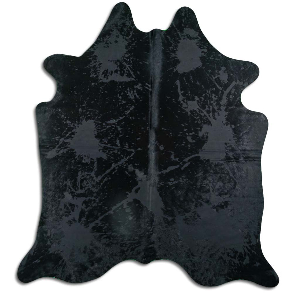 Hair-On Cowhide Rug Distressed Black — Tandy Leather, Inc.