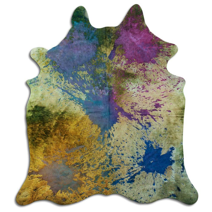 Hair-On Cowhide Rug Distressed Colorful — Tandy Leather, Inc.