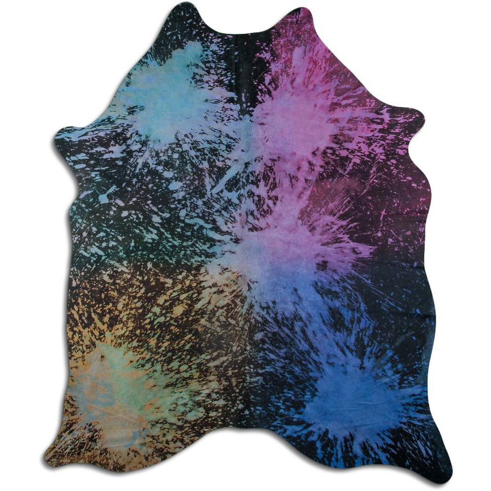 Hair-On Cowhide Rug Distressed Colorful — Tandy Leather, Inc.