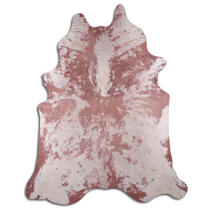 Hair-On Cowhide Rug Distressed Fuchsia