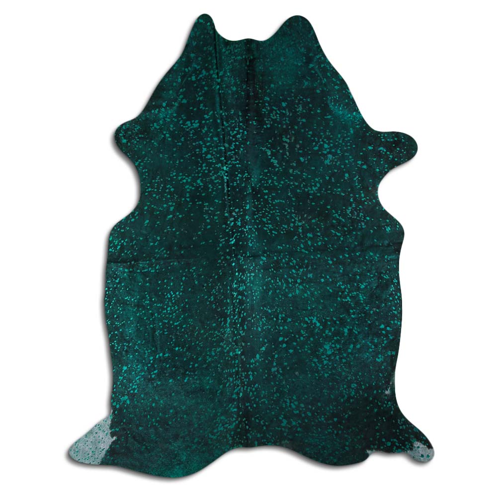 HairOn Cowhide Rug Green Metallic On Black — Tandy Leather, Inc.