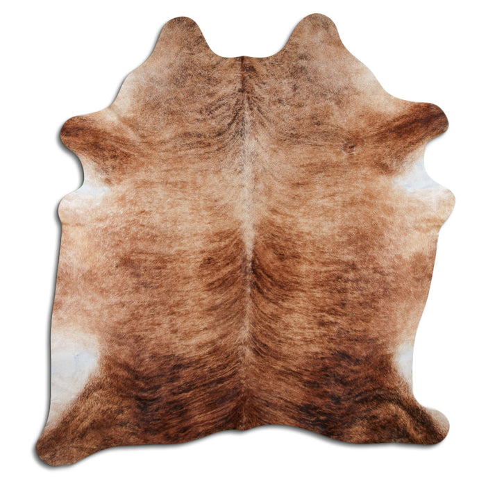 Hair-On Cowhide Rug Beige Brindle