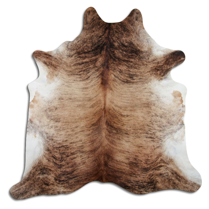 Hair-On Cowhide Rug Beige Brindle