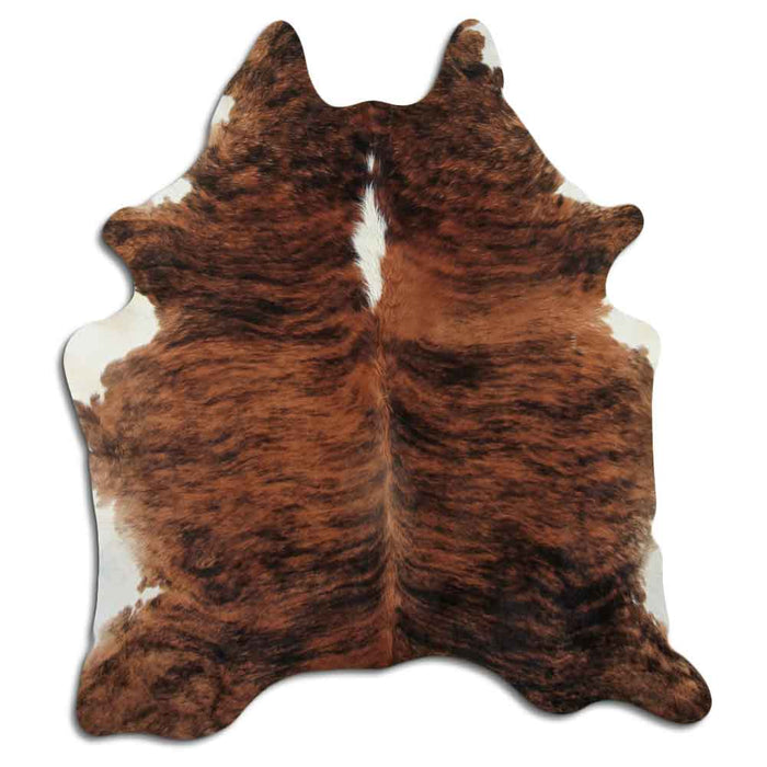 Hair-On Cowhide Rug Exotic White Belly Backbone