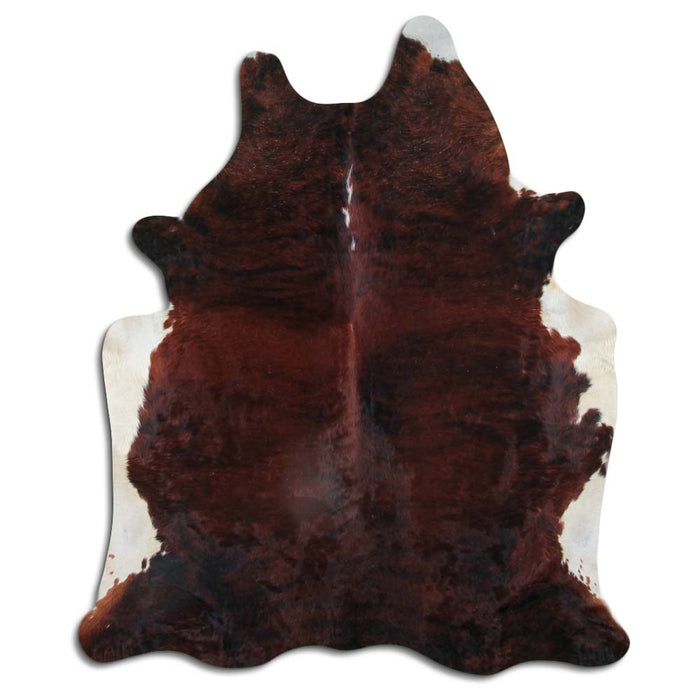 Hair-On Cowhide Rug Exotic White Belly Backbone