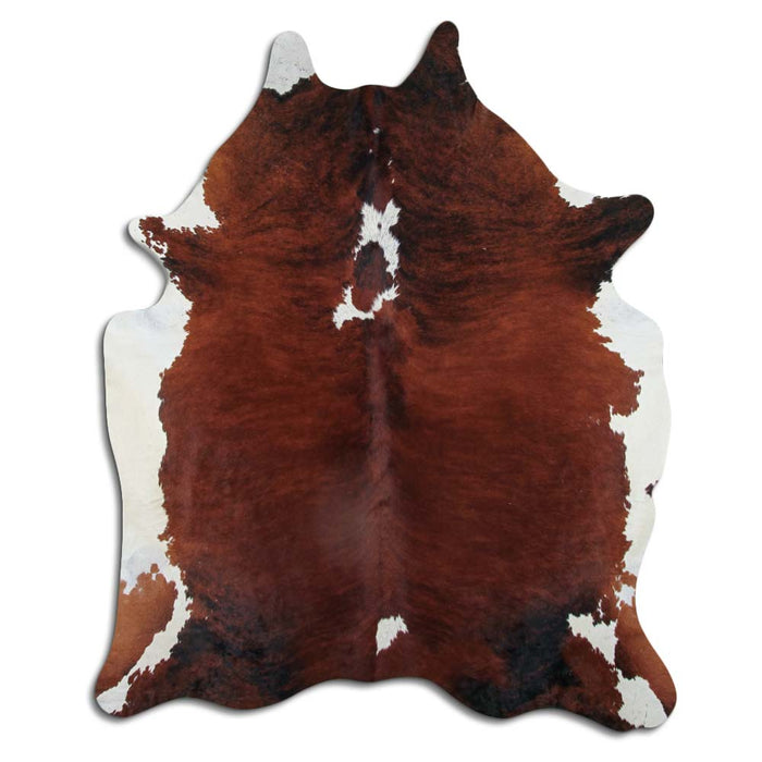 Hair-On Cowhide Rug Exotic White Belly Backbone