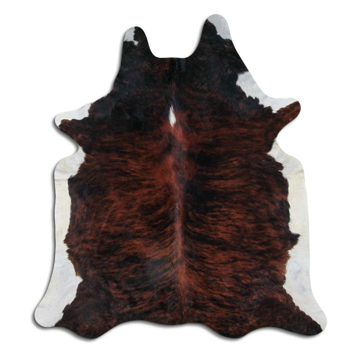 Hair-On Cowhide Rug Exotic White Belly Backbone