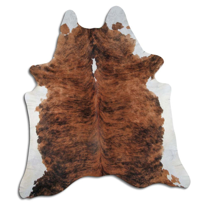 Hair-On Cowhide Rug Exotic White Belly Backbone