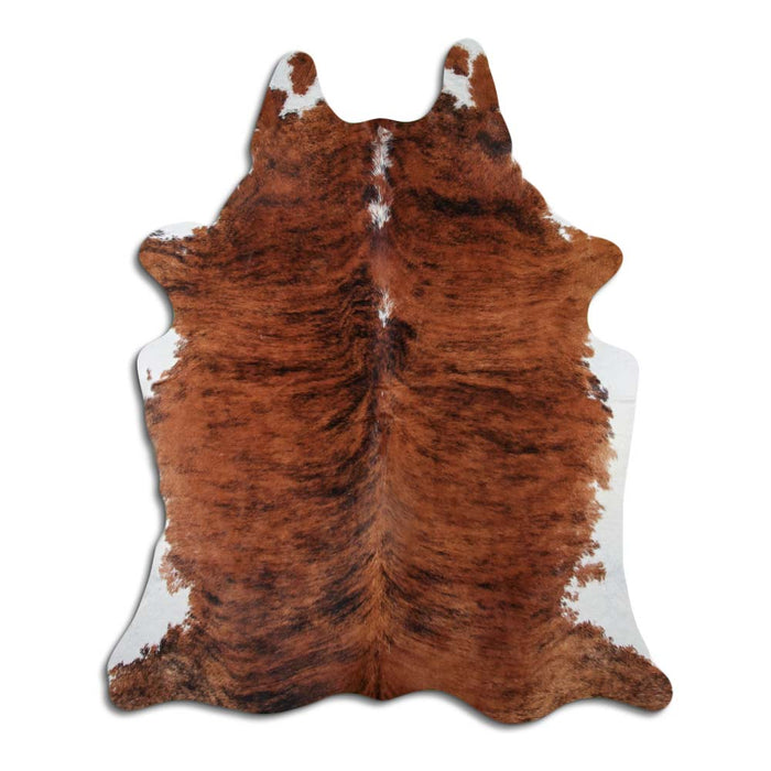 Hair-On Cowhide Rug Exotic White Belly Backbone