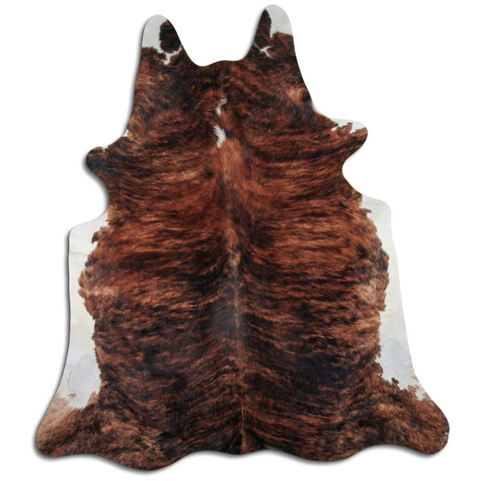 Hair-On Cowhide Rug Exotic White Belly Backbone